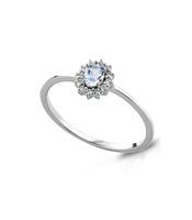 Anello Lelune Donna LELUNE DIAMONDS in Oro bianco Acquamarina LDRNAM14006 - LDRNAM14006